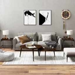 Berkfield Industrial Side Tables 2 Pcs Smoked Oak 40X40X35 Cm Engineered Wood - thumbnail 2