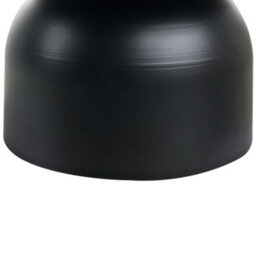 Wyld And Coco Black Metal Round Coffee Table, 60Cm Diameter, Matt Powder-Coated Iron, Geometric Industrial Accent - thumbnail 1