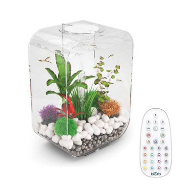 Oase Biorb Life 15L Aquarium Fish Tank In Clear With Multi Colour Led Lighting - image 1