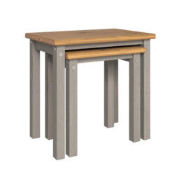 Core Products Linea Grey Wax Nest Of 2 Tables H51.1Cm X W53.0Cm X D35.0Cm - thumbnail 3