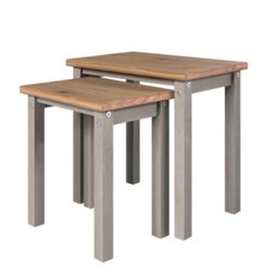 Core Products Linea Grey Wax Nest Of 2 Tables H51.1Cm X W53.0Cm X D35.0Cm - thumbnail 1