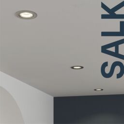 GoodHome Salk Brushed Chrome Nickel Effect Adjustable Led Neutral White Downlight 4.8W Ip20, Pack Of 3 - thumbnail 5