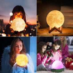 16 Colors Led Moon Lamp 3D Bedroom Night Light Usb Star Galaxy W/ Stand Remote - thumbnail 4