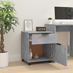 Walplus Mobile File Cabinet With Wheels Concrete Grey 45X38X54 Cm Engineered Wood - thumbnail 7