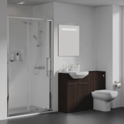 Ideal Standard I.life A Matt Coffee Modern Oak Effect Freestanding Toilet Cabinet (H)835mm X (W)600mm - thumbnail 3