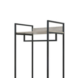 Alva Open Double Wardrobe With 2 Drawers Grey Oak Storage Clothes Hanging Rail Stand - thumbnail 4