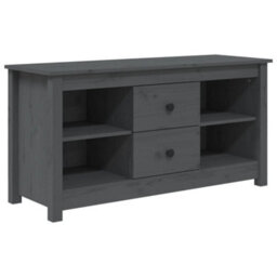 Berkfield Stylish Tv Cabinet Grey 103X36.5X52 Cm Solid Wood Pine - thumbnail 1