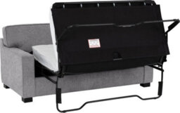 Seconique Eton Sofa Bed Light Grey Fabric Metal Pull Out Sofa Bed With Mattress - thumbnail 3