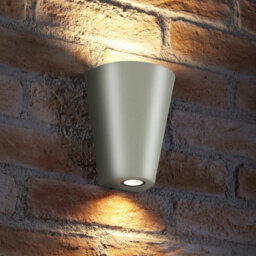 Auraglow 14W Indoor / Outdoor Double Up & Down Wall Light - Silver - Warm White