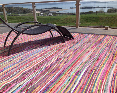 Second Nature Online Rainbow Rug Outdoor And Indoor Multicolour Flat Weave Style 75 Cm X 240 Cm - image 1
