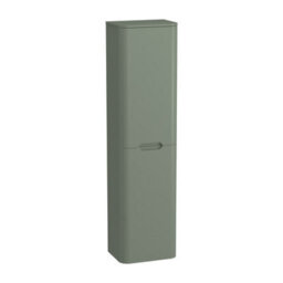 Royal Bathrooms Venice 1400 X 350mm Sage Green 2-Door Groove Handle Wall Hung Tall Boy Bathroom Cabinet Storage Cupboard Unit - thumbnail 5