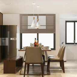 Simple Lighting White Cone Pendant Light With Wood Accent, 300mm Height, E27 Base - thumbnail 2