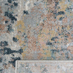 Loomed Blue Grey Abstract Design Contemporary Area Rug 80X150Cm - thumbnail 4