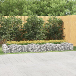 Berkfield Arched Gabion Raised Bed 400X100X50 Cm Galvanised Iron - thumbnail 1
