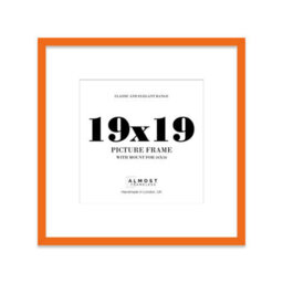 "19X19"" Orange Picture Frame - 19X19"" Square Frame With 16X16"" Mount For 19X19""/16X16"" Pictures Vintage Style Gallery Wall, 1 Pack" - thumbnail 1