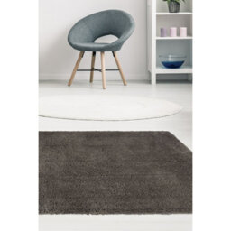 Melrose Super Soft Venus Shaggy Snuggly Plain Charcoal Area Rug 080/150Cm - thumbnail 2