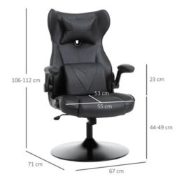 Gaming Chair Swivel Base Lumbar Support Office Chair - thumbnail 2