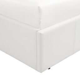 Luna 4Ft Small Double White Ottoman Storage Bed With Gas Lift - Faux Leather Fabric - L:203Cm X W:138Cm X H:88.5Cm - thumbnail 8