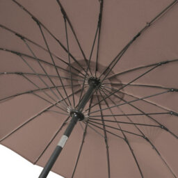 Rinse Bathrooms Brown/taupe Garden Parasol Umbrella With Glass Fibre Ribs Tilting Sun Shade Shelter Canopy 2.7M - thumbnail 6
