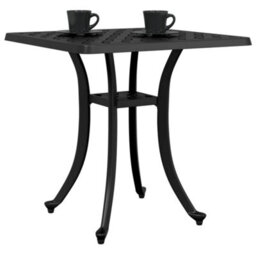Berkfield Garden Table Black 53X53X53 Cm Cast Aluminium - thumbnail 4