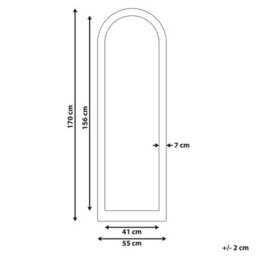 Beliani Wall Mirror Coigny 55 Cm 170 Cm Fir Wood Light Brown - thumbnail 3