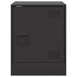 Berkfield Bedside Cabinet Black 34.5X39X44 Cm Steel - thumbnail 6