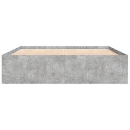 Berkfield Bed Frame Concrete Grey 150X200 Cm King Size - thumbnail 6