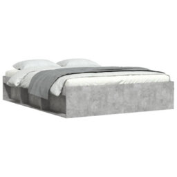 Berkfield Bed Frame Concrete Grey 150X200 Cm King Size - thumbnail 2