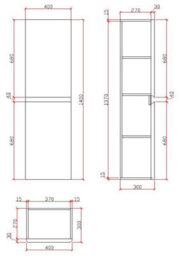 Affine Bathroom Cabinet Cupboard Furniture Tall Storage Unit Tallboy Shelves Soft Close - thumbnail 5