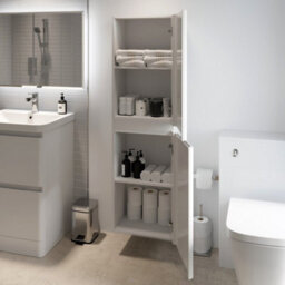 Affine Bathroom Cabinet Cupboard Furniture Tall Storage Unit Tallboy Shelves Soft Close - thumbnail 2