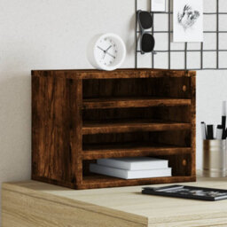 Walplus Desk Organiser Smoked Oak 36X26X29.5 Cm Engineered Wood - thumbnail 1