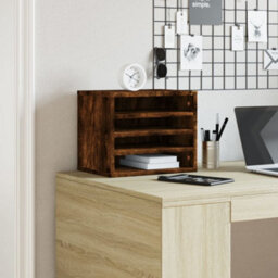 Walplus Desk Organiser Smoked Oak 36X26X29.5 Cm Engineered Wood - thumbnail 3