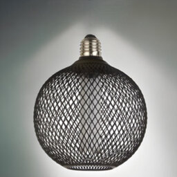 CGC Lighting Cgc Decorative Black Mesh Dimmable Led Bulb 1800K Ultra Warm Round Globe