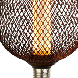 CGC Lighting Cgc Decorative Black Mesh Dimmable Led Bulb 1800K Ultra Warm Round Globe - thumbnail 2