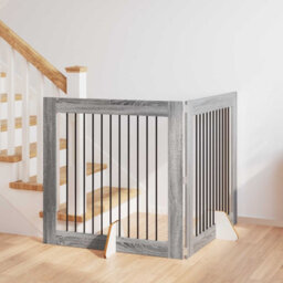 Walplus Dog Gate With Stands 2 Pcs Grey Sonoma 100 X 100 Cm - thumbnail 1