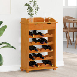 Walplus Wine Rack 90X60X30 Cm Solid Wood Pine - thumbnail 1