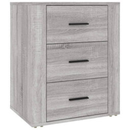Berkfield Bedside Cabinet Grey Sonoma 50X36X60 Cm Engineered Wood - thumbnail 2