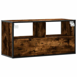 Walplus Tv Cabinet Smoked Oak 80X31X39.5 Cm Engineered Wood And Metal - thumbnail 6