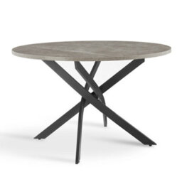 Home Detail Rocco Concrete Effect Dining Table & Ivory Fabric Bilbao Chairs, 4 Seater - thumbnail 2