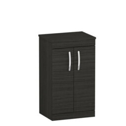 Royal Bathrooms Turin 500mm Hale Black Floor Standing Worktop Vanity Unit - 2 Doors - thumbnail 3