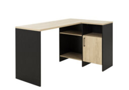 Diagone Chestnut & Black Corner Desk Made In France - thumbnail 2