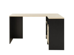 Diagone Chestnut & Black Corner Desk Made In France - thumbnail 3