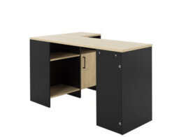 Diagone Chestnut & Black Corner Desk Made In France - thumbnail 5