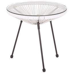 Beliani Bistro Set Acapulco Ii Pe Rattan White - thumbnail 5