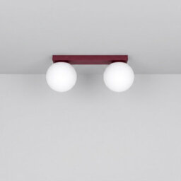 Sollux Lighting Yoli Steel/glass Burgundy 2 Lights Minimalist Ceiling Lamps - thumbnail 2