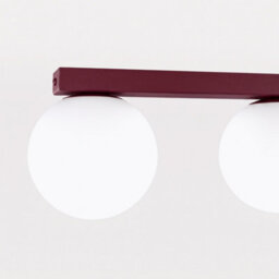 Sollux Lighting Yoli Steel/glass Burgundy 2 Lights Minimalist Ceiling Lamps - thumbnail 5