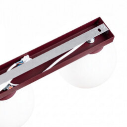 Sollux Lighting Yoli Steel/glass Burgundy 2 Lights Minimalist Ceiling Lamps - thumbnail 7