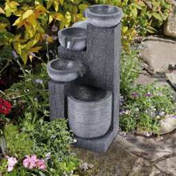 Breeins Rustic Style Outdoor Solar-Powered Water Fountain Rockery Decor, 58Cm H - thumbnail 2