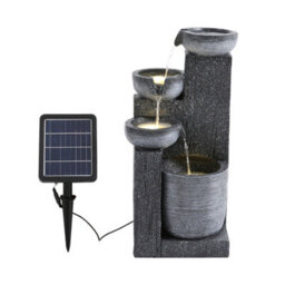 Breeins Rustic Style Outdoor Solar-Powered Water Fountain Rockery Decor, 58Cm H - thumbnail 4