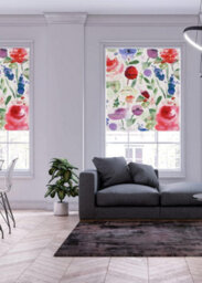 Lister Cartwright Summer Floral Patterned Blackout Roller Blinds Windows Blind (90 X 160 Cm)  Child Safety Included
